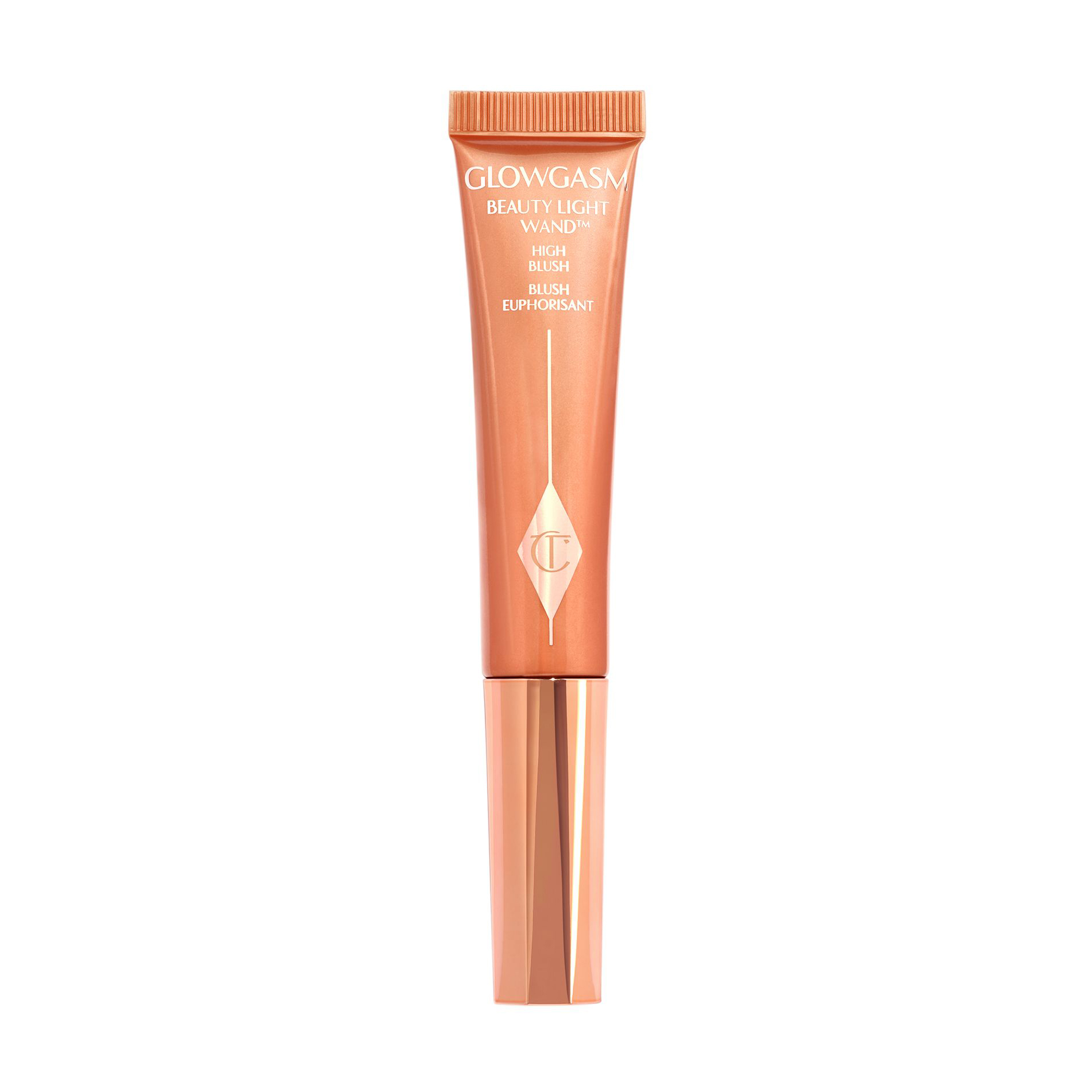 Кремовий хайлайтер для обличчя Charlotte Tilbury Glowgasm Beauty Light Wand, Peachgasm, 12 мл